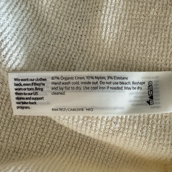 Eileen Fisher Organic Linen Blend Tunic Knit Top Size L - Picture 10 of 10